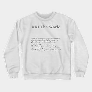 The World Tarot Arcana meaning Crewneck Sweatshirt